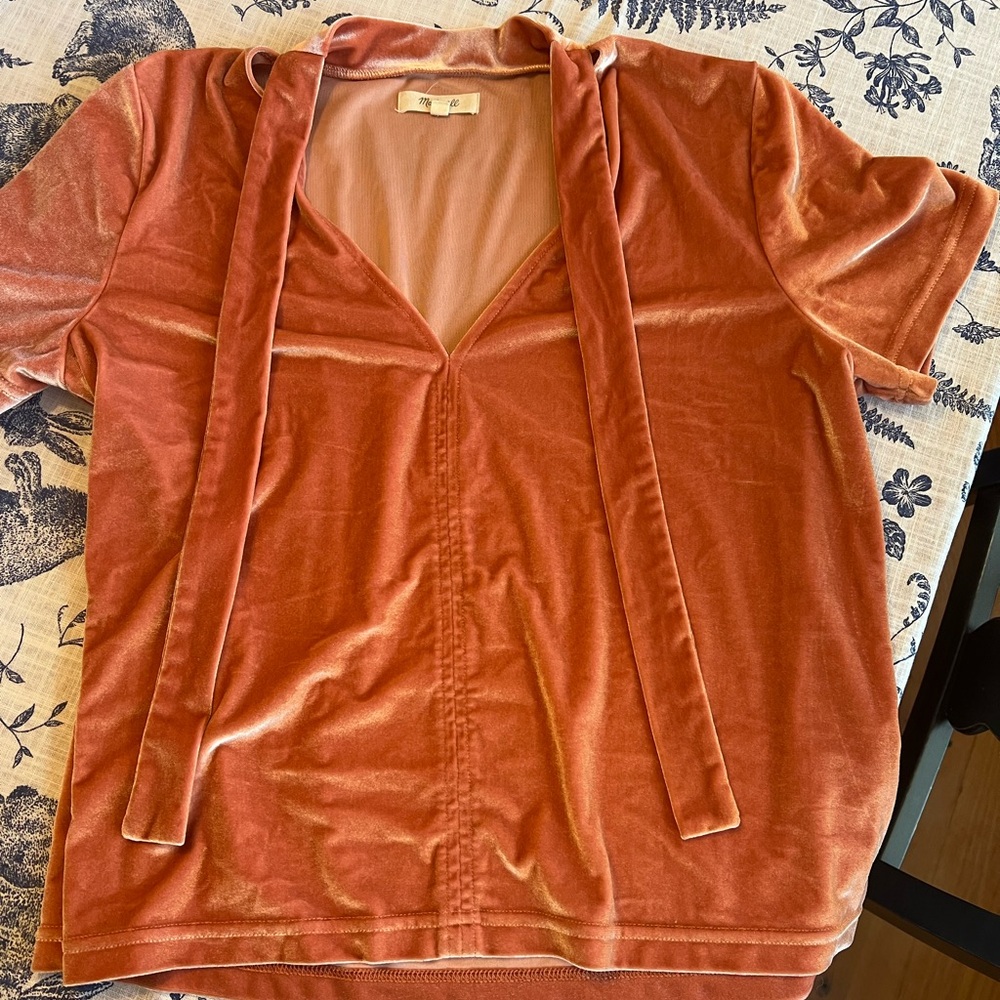 Madewell velvet shirt